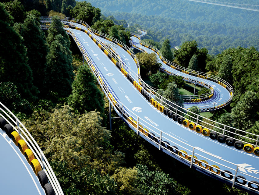 山东省潍坊市青州市九龙峪景区山地飞车
